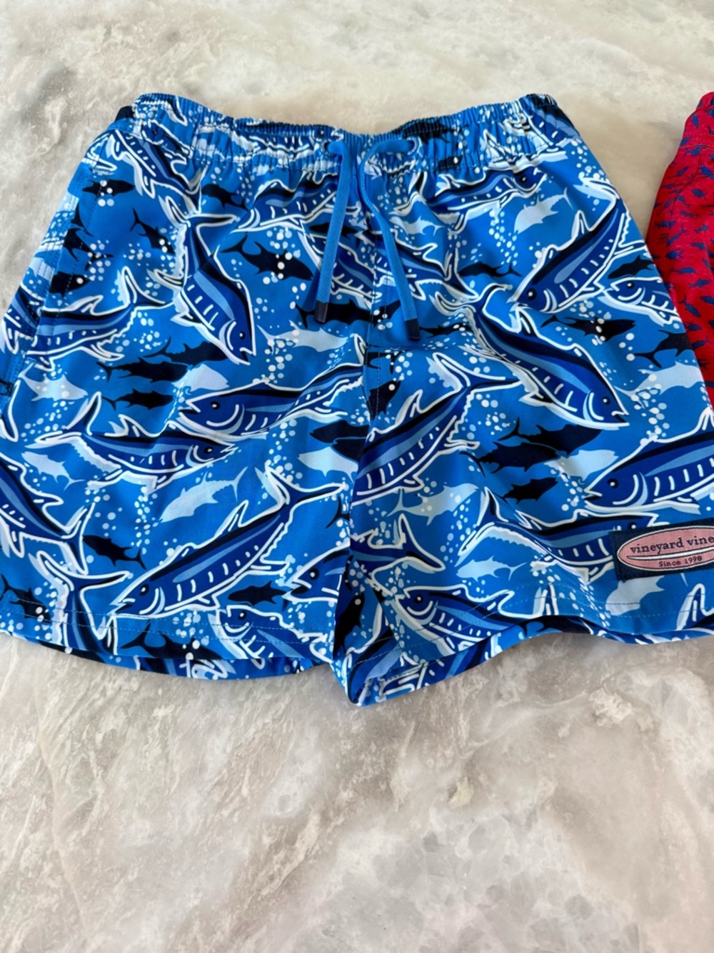Vineyard Vines Blue Marlin Pattern Swim Shorts